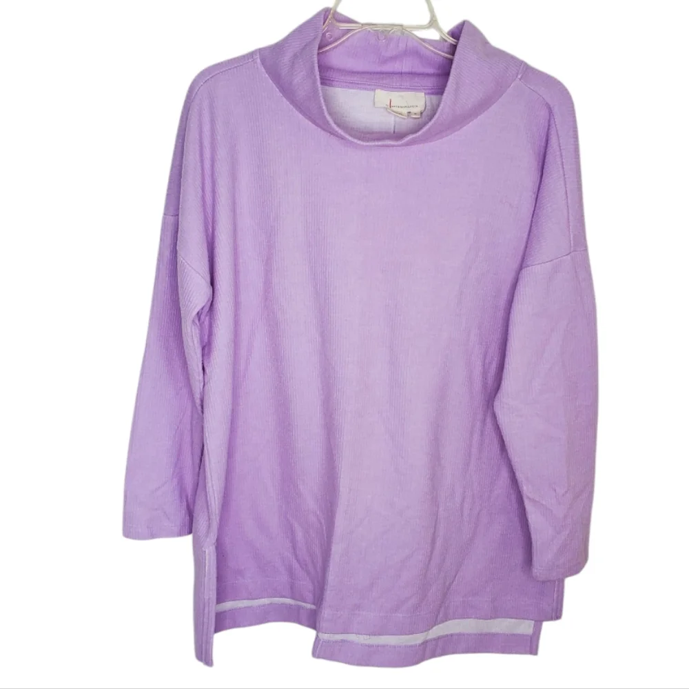 Anthropolgie Theresa Cowl Neck Tunic Sweater Lavender Purple Medium 073 Boho